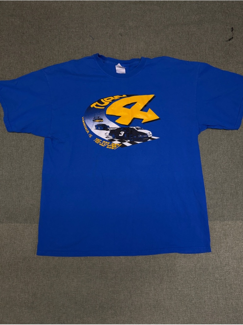 Gildan Royal Blue Tee with Yellow Graphic